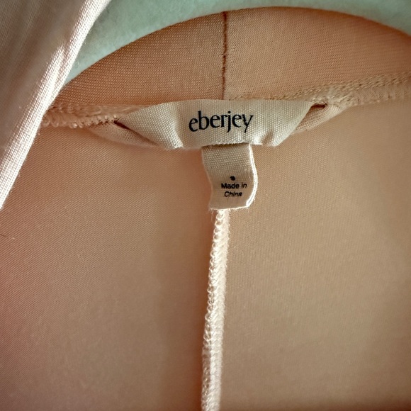 $148 Eberjey Women's Pink(peachy) Lace Knit Kimono Sleeve Self-Tie Naya Robe  M - Picture 6 of 9